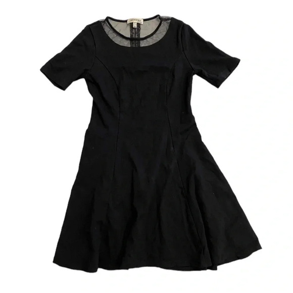 Monteau Black Lace Short Sleeve  Mini Dress Size XS - Picture 5 of 9